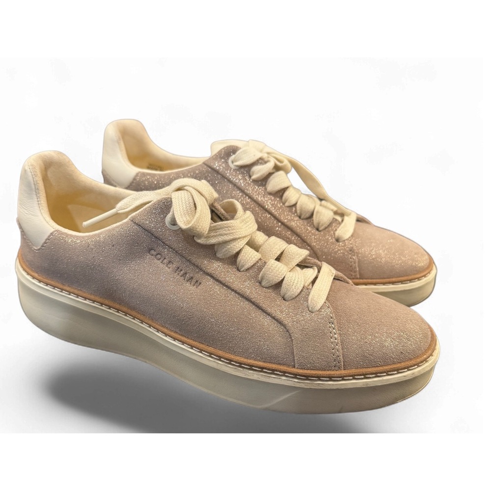 Cole‎ Haan Grand Crosscourt Traveler Sneaker Rose Gold Suede W27401 Womens 6B - Picture 3 of 8